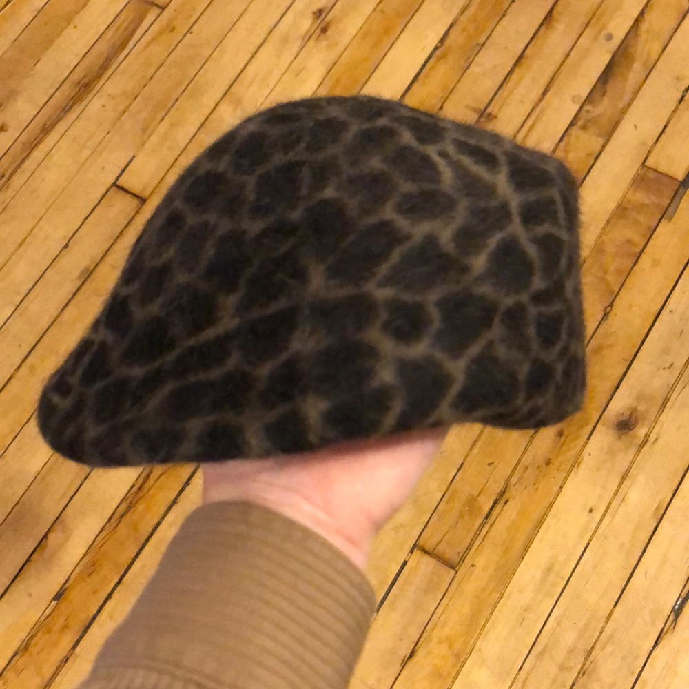 CLYDE sazy hat brown printed angora